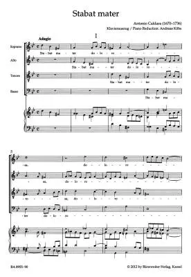 Stabat Mater - Caldara - Vocal Score - Vocal, Mixed Choir, Orchestra