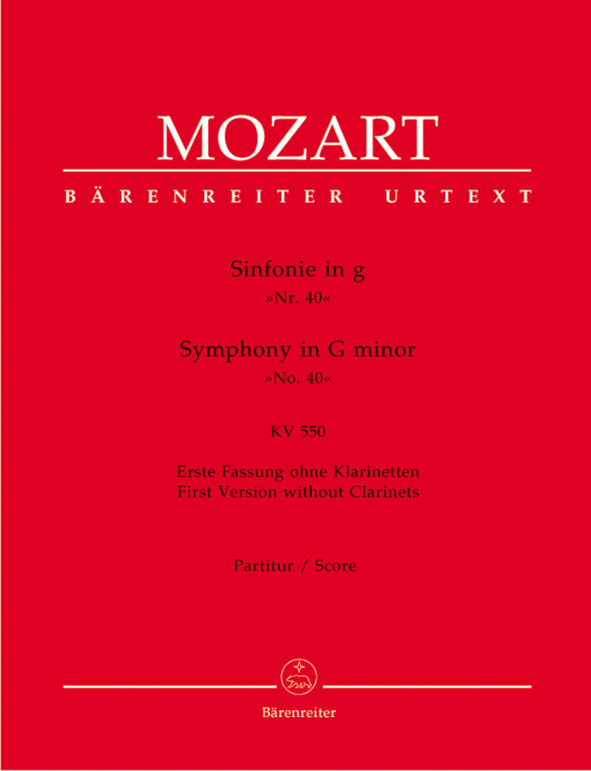 Symphony No. 40 in G Minor K. 550 - Mozart - Score, Urtext Edition - Orchestra