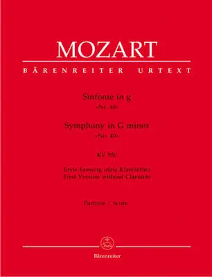 Baerenreiter Verlag - Symphony No. 40 in G Minor K. 550 - Mozart - Score, Urtext Edition - Orchestra