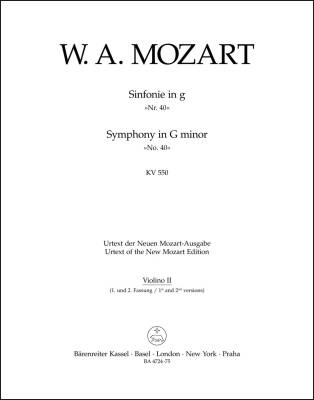Symphony No. 40 in G Minor K. 550 - Mozart - Violin II Part, Urtext Edition
