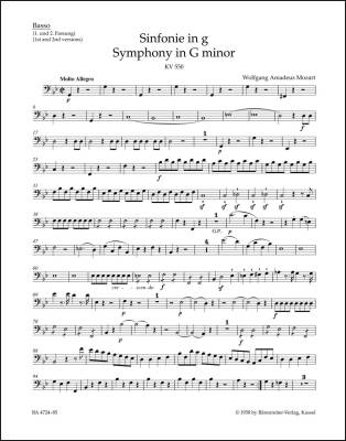 Symphony No. 40 in G Minor K. 550 - Mozart - Double Bass Part, Urtext Edition
