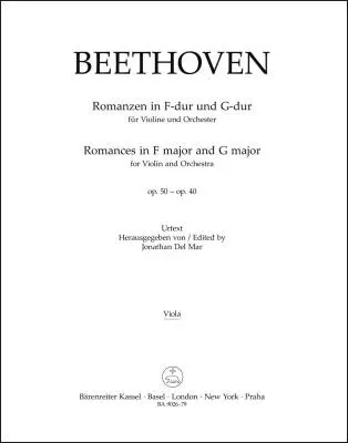 Romances in F Major and G Major Op. 50, 40 - Beethoven - Viola Part, Urtext Edition