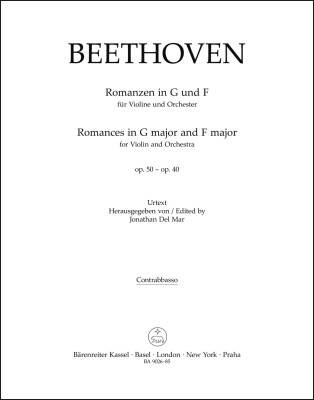 Romances in F Major and G Major Op. 50, 40 - Beethoven - Double Bass Part, Urtext Edition
