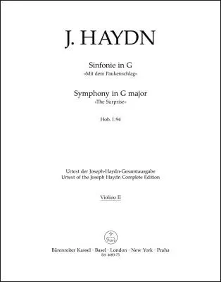 Symphony in G Major Hob. I:94 \'\'the Surprise\'\' - Haydn - Violin II Part, Urtext Edition