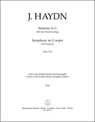 Symphony in G Major Hob. I:94 \'\'the Surprise\'\' - Haydn - Viola Part, Urtext Edition