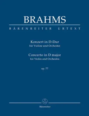 Baerenreiter Verlag - Concerto for Violin and Orchestra in D Major Op. 77 - Brahms - Study Score, Urtext Edition