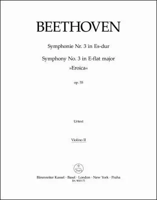 Symphony No. 3 in E-flat Major Op. 55 \'\'Eroica\'\' - Beethoven - Violin II Part, Urtext Edition