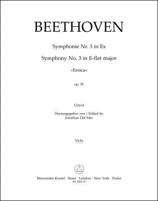 Symphony No. 3 in E-flat Major Op. 55 \'\'Eroica\'\' - Beethoven - Viola Part, Urtext Edition