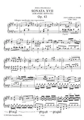 Sonaten XVII-XXIII - Dusik - Performance Score - Piano