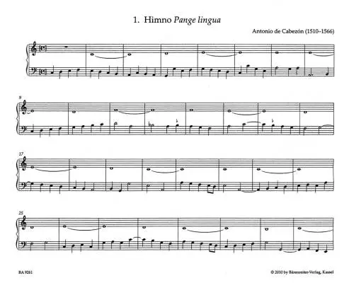 Selected Works for Keyboard - Cabezon - Performance Score, Anthology, Urtext Edition - Keyboard Instrument