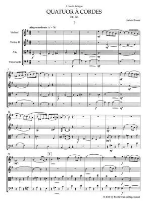 Streichquartett Op. 121 N 195 - Faure - Study Score, Urtext Edition - String Quartet