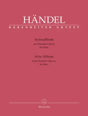 Baerenreiter Verlag - Aria Album for Bass - Handel - Vocal Score, Anthology, Urtext Edition - Bass, Piano