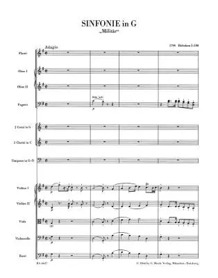 Symphony in G Major Hob. I:100 \'\'Military\'\' - Haydn/ Salomon - Score, Urtext Edition - Orchestra