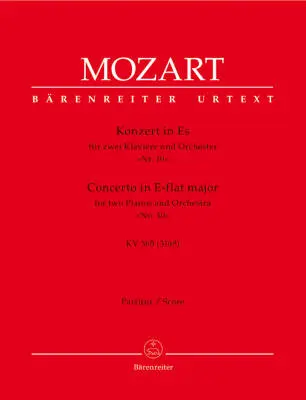 Baerenreiter Verlag - Concerto for Two Pianos and Orchestra No. 10 in E-flat Major K. 365 (316a) - Mozart - Score, Urtext Edition - Pianos, Orchestra