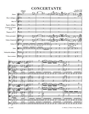 Concertante fur Oboe, Fagott, Violone, Violoncello und Orchester Hob. I:105 - Haydn - Score, Urtext Edition