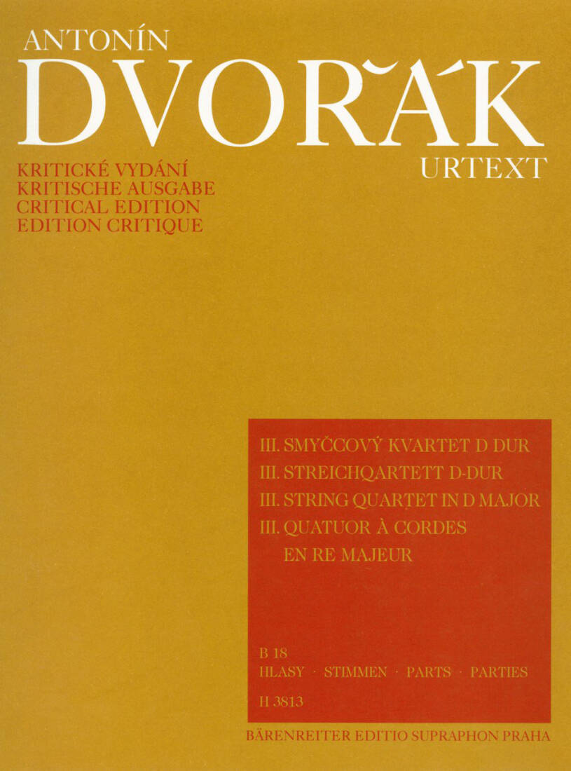 Streichquartett No. 3 D-dur - Dvorak - Set of Parts - String Quartet
