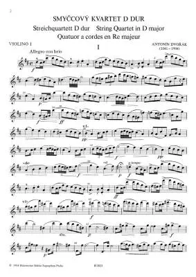 Streichquartett No. 3 D-dur - Dvorak - Set of Parts - String Quartet