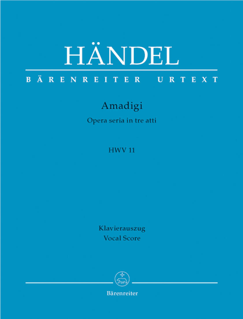 Amadigi HWV 11 - Handel - Vocal Score, Urtext Edition - Soloists, Orchestra