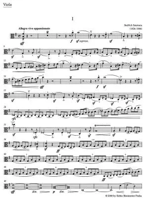 String Quartet No. 1 in E Minor \'\'from My Life\'\' - Smetana - Set of Parts, Urtext Edition - String Quartet