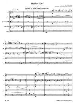 Mother Goose Suite for Woodwind Quintet - Ravel - Score, Set of Parts - Woodwinds