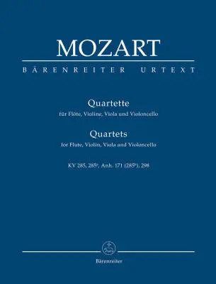 Baerenreiter Verlag - Quartets for Flute, Violin, Viola and Violoncello - Mozart - Study Score, Urtext Edition, Anthology - Flute, String Instruments