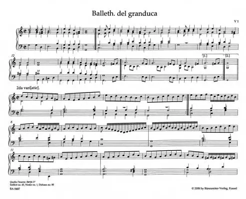 Lied- und Tanzvariationen (Teil 1) - Sweelinck - Performance Score, Anthology, Urtext Edition