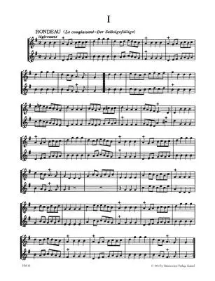Six Galant Duos for Two Equal Melodic Instruments, Particularly Descant Recorders - Chedeville - Performance Score, Anthology - Recorders