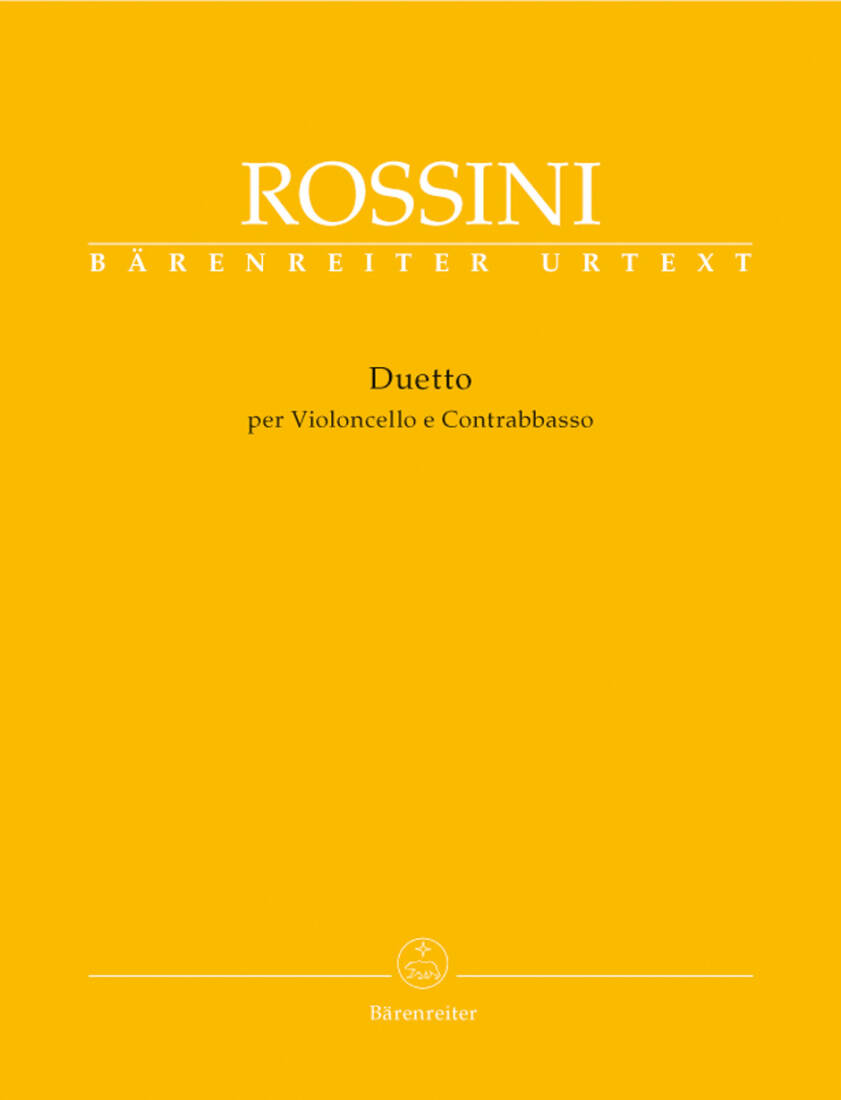 Duetto per Violoncello E Contrabbasso - Rossini - Score, Set of Parts, Urtext Edition