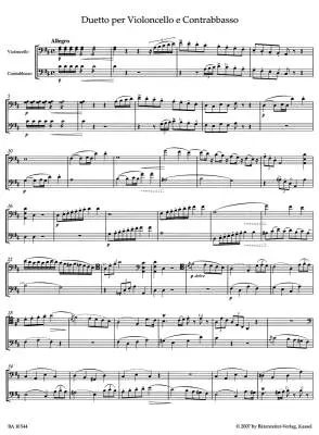 Duetto per Violoncello E Contrabbasso - Rossini - Score, Set of Parts, Urtext Edition