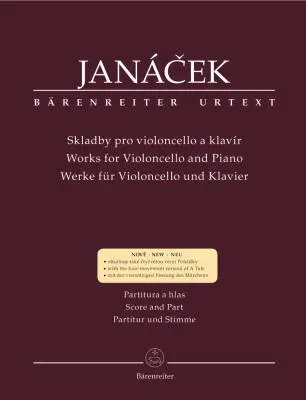 Baerenreiter Verlag - Works for Violoncello and Piano - Janacek - Performance Score, Part, Urtext Edition - Violoncello, Piano