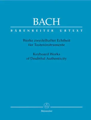 Baerenreiter Verlag - Keyboard Works of Doubtful Authenticity - Bach - Performance Score, Urtext Edition, Anthology - Keyboard Instrument