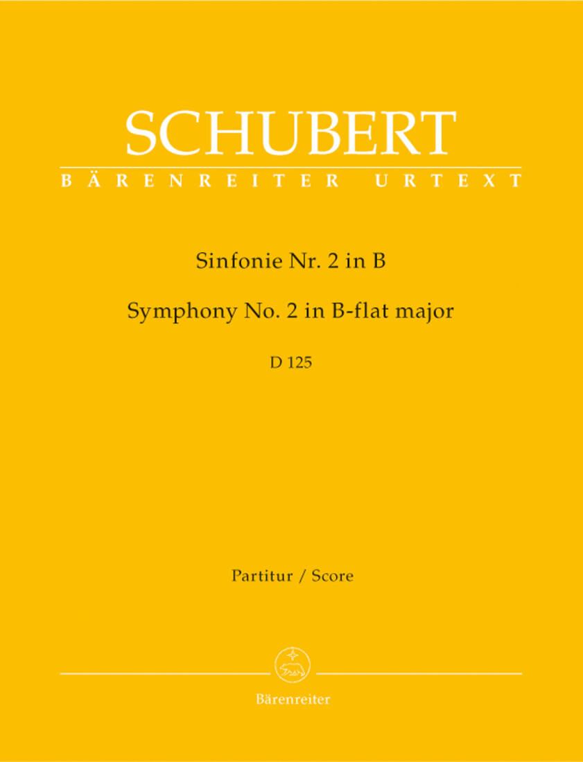 Symphony No. 2 in B-flat Major D 125 (1814) - Schubert - Score, Urtext Edition - Orchestra