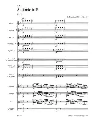 Symphony No. 2 in B-flat Major D 125 (1814) - Schubert - Score, Urtext Edition - Orchestra