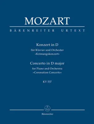 Baerenreiter Verlag - Concerto for Piano and Orchestra No. 26 in D Major K. 537 Coronation Concerto - Mozart - Study Score, Urtext Edition - Piano, Orchestra