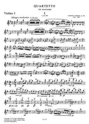 Streichquartett No. 13 G-dur Op. 106 - Dvorak - Set of Parts - String Quartet