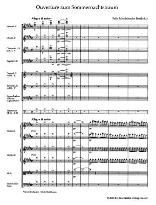 A Midsummer Night\'s Dream Op. 21 - Mendelssohn Bartholdy - Study Score, Urtext Edition - Orchestra