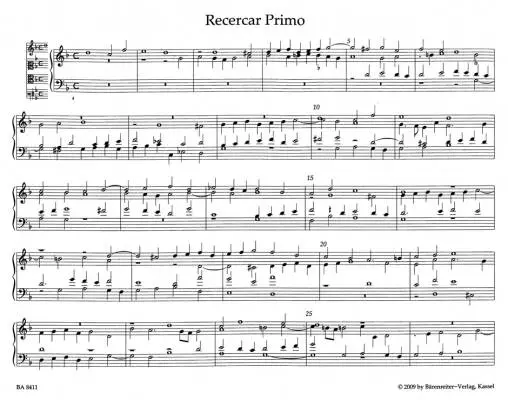 Recercari, et Canzoni Franzese (Rom, Zannetti, 1615, 21618) - Frescobaldi - Performance Score, Anthology, Urtext Edition - Organ, Piano, Harpsichord