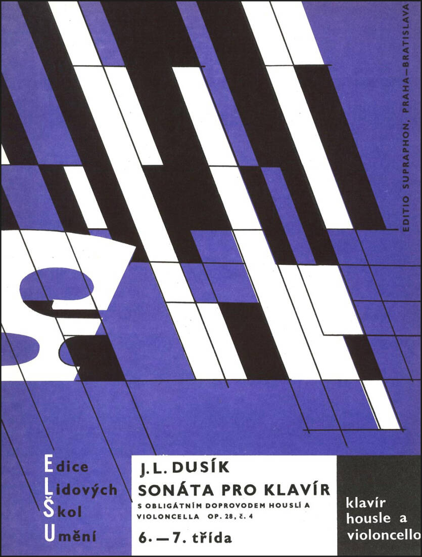 Sonate fur Klavier mit Violin- und Violoncellobegleitung No. 4 Op. 28 - Dusik - Set of Parts - Piano Trio