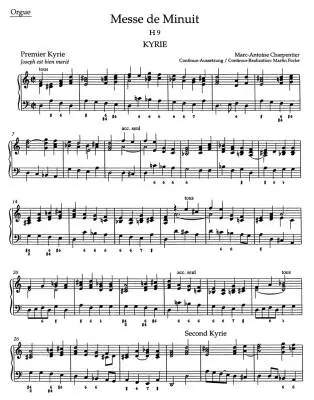Messe de Minuit pour Noel H 9 - Charpentier - Organ Part, Urtext Edition