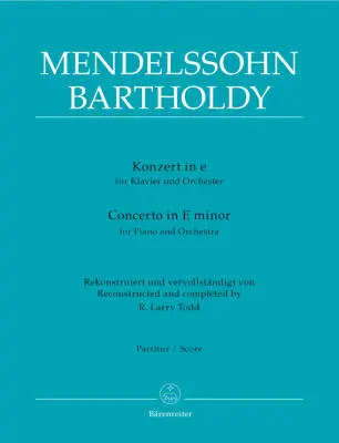 Baerenreiter Verlag - Concerto for Piano and Orchestra in E Minor - Mendelssohn Bartholdy - Score - Piano, Orchestra