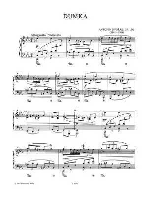 Dumka - Furiant Op. 12 / Zwei Kleine Perlen (B 156) - Dvorak - Performance Score - Piano