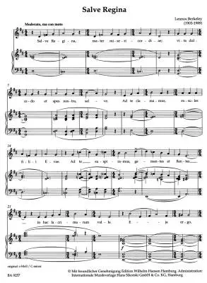 Salve Regina - Performance Score, Anthology - Singing Voice, Organ
