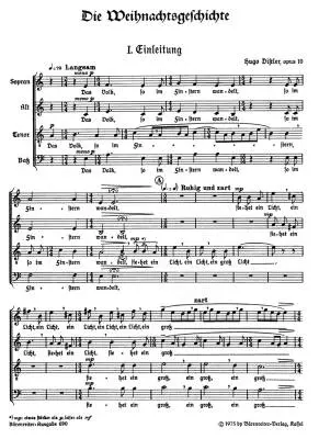 Die Weihnachtsgeschichte (Nativity Story) Op. 10 (1933) - Distler - Choral Score