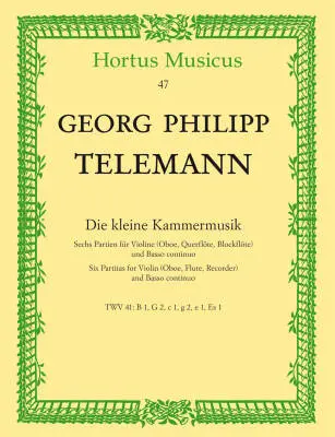 Baerenreiter Verlag - Little Chamber Music for Violin (Flute, Oboe, Recorder) and BC - Telemann - Performance Score, Set of Parts, Anthology - Violin, Basso Continuo