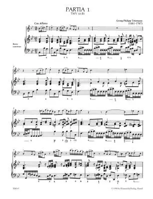 Little Chamber Music for Violin (Flute, Oboe, Recorder) and BC - Telemann - Performance Score, Set of Parts, Anthology - Violin, Basso Continuo