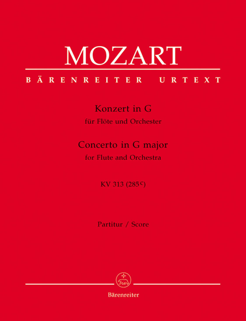 Concerto for Flute and Orchestra in G Major K. 313 (285c) - Mozart - Score, Urtext Edition