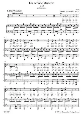 Die Schone Mullerin High Voice Op. 25 D 795 - Schubert - Singing Score, Urtext Edition - High Voice, Piano