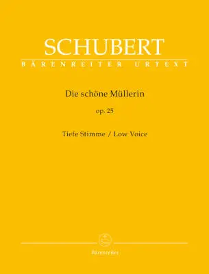 Baerenreiter Verlag - Die Schone Mullerin Low Voice Op. 25 D 795 - Schubert - Singing Score, Urtext Edition - Low Voice, Piano