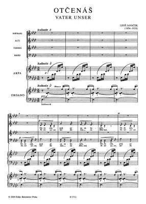 The Lord\'s Prayer - Janacek - Score - Mixed Choir, Harp, Organ