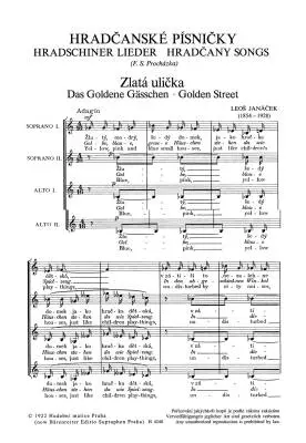 Hradcany Songs - Janacek - Choral Score - Female Choir